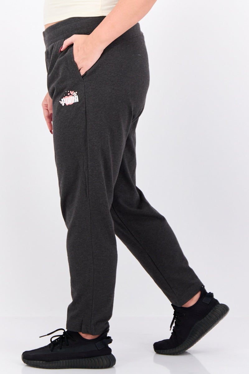 PUMA سروال رياضي خارجي عادي للنساء، رمادي داكن - Image 2